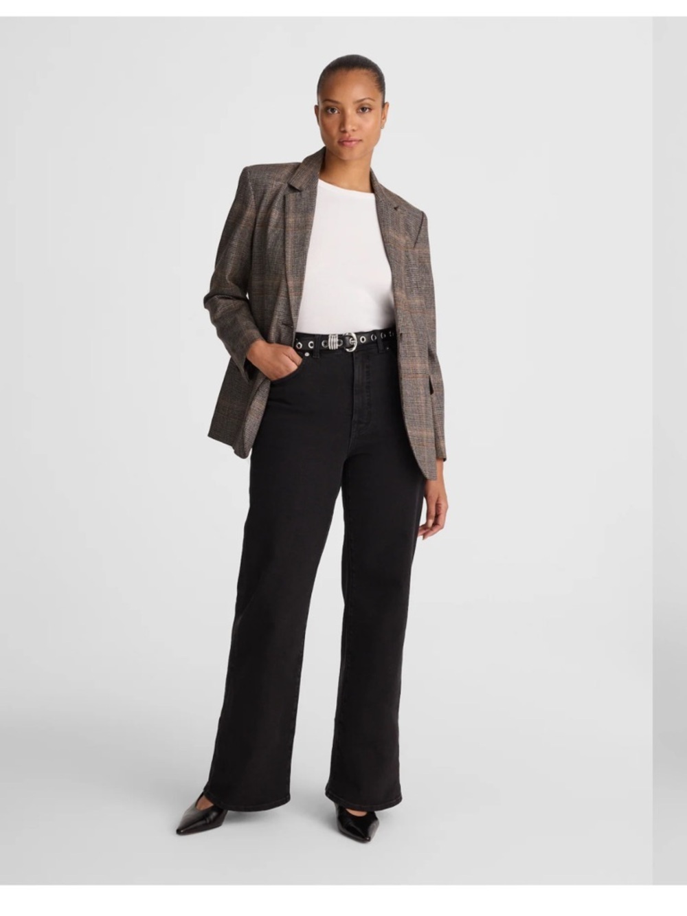 Madewell The Curvy Wide-Leg Jean in Super Stretch Denim